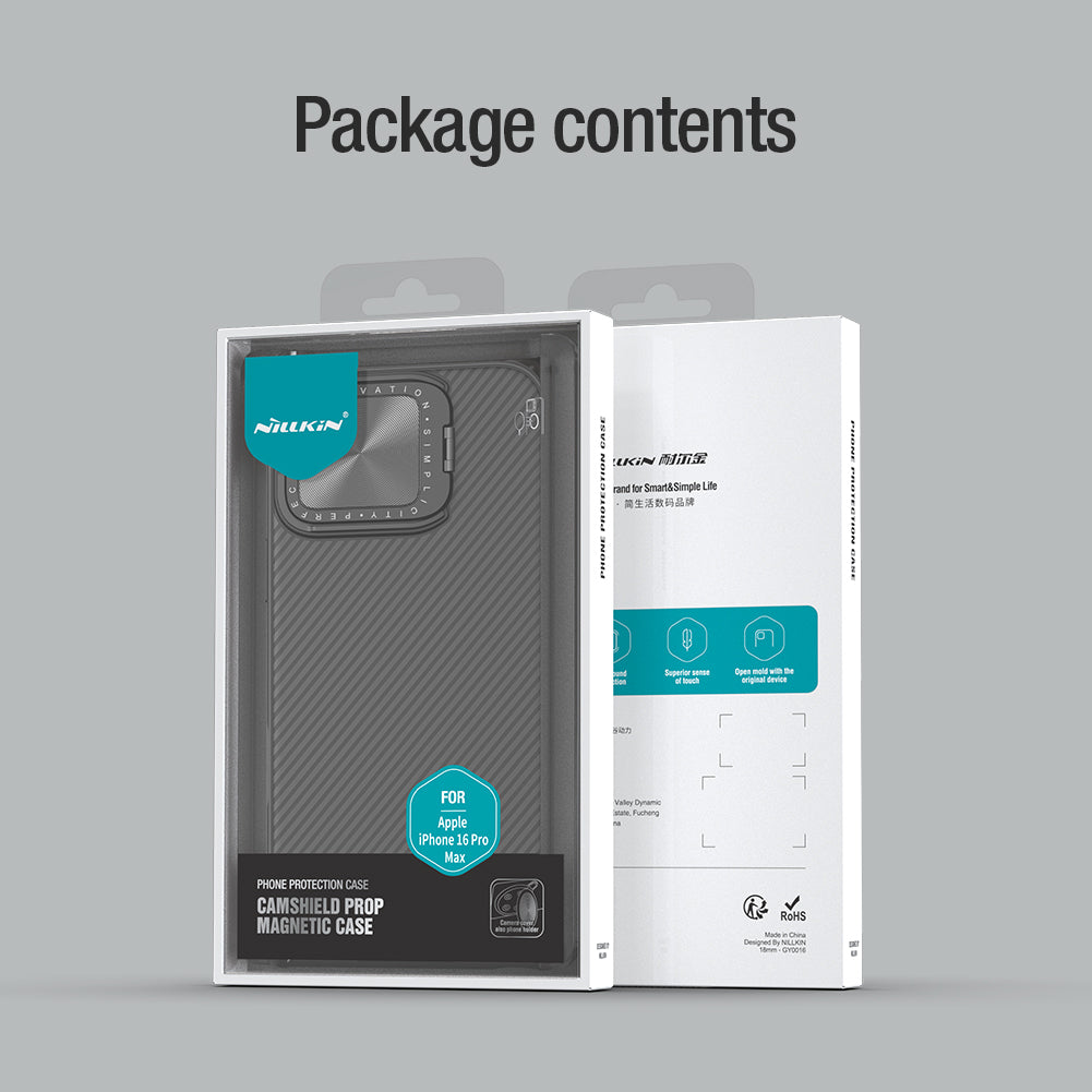 For iPhone 16 Pro Max Nillkin Magnetic Case with Camera Lens Cover